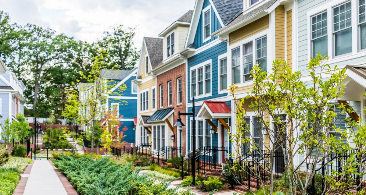Row of townhomes